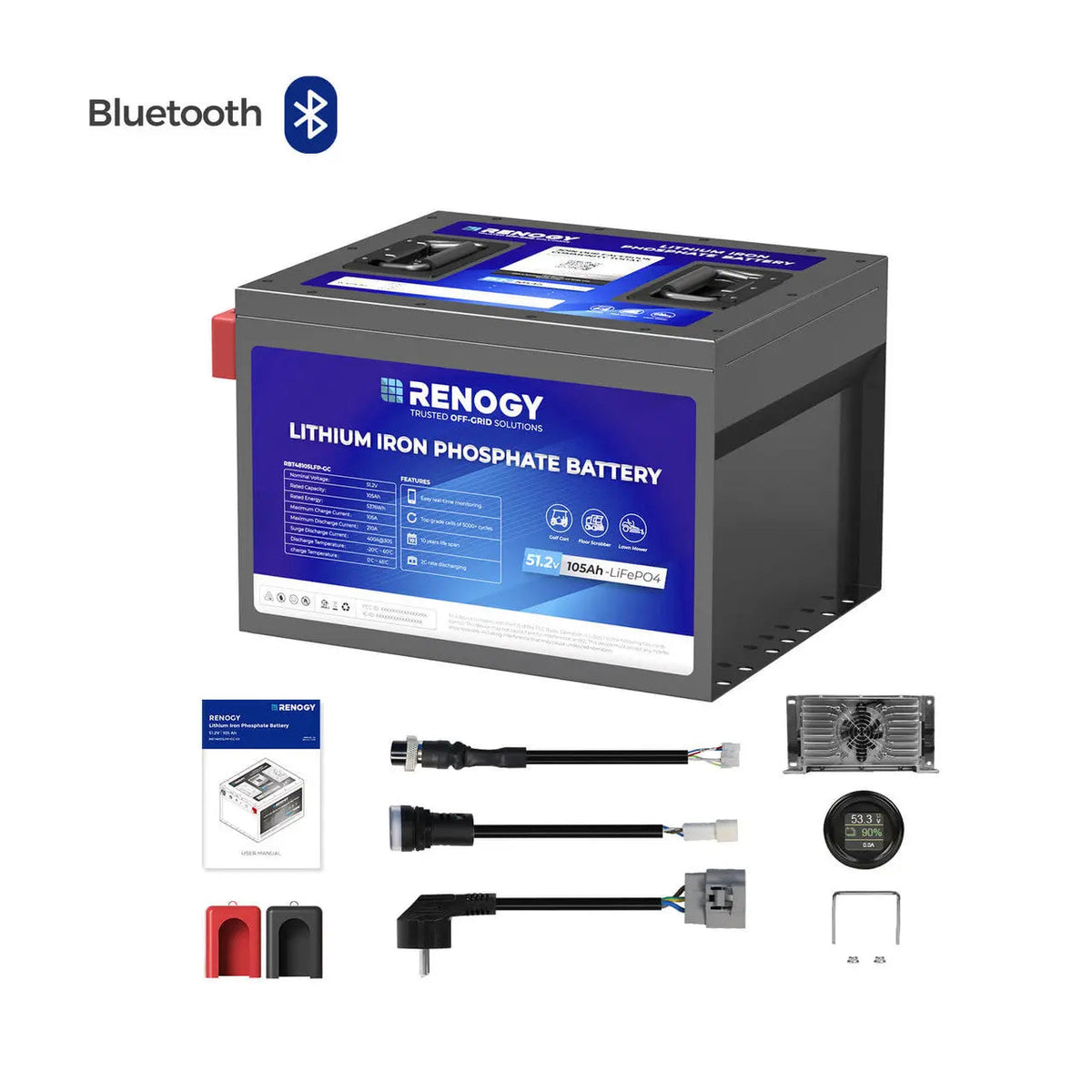Renogy 48V 105Ah Golf Cart Lithium Battery - view 1
