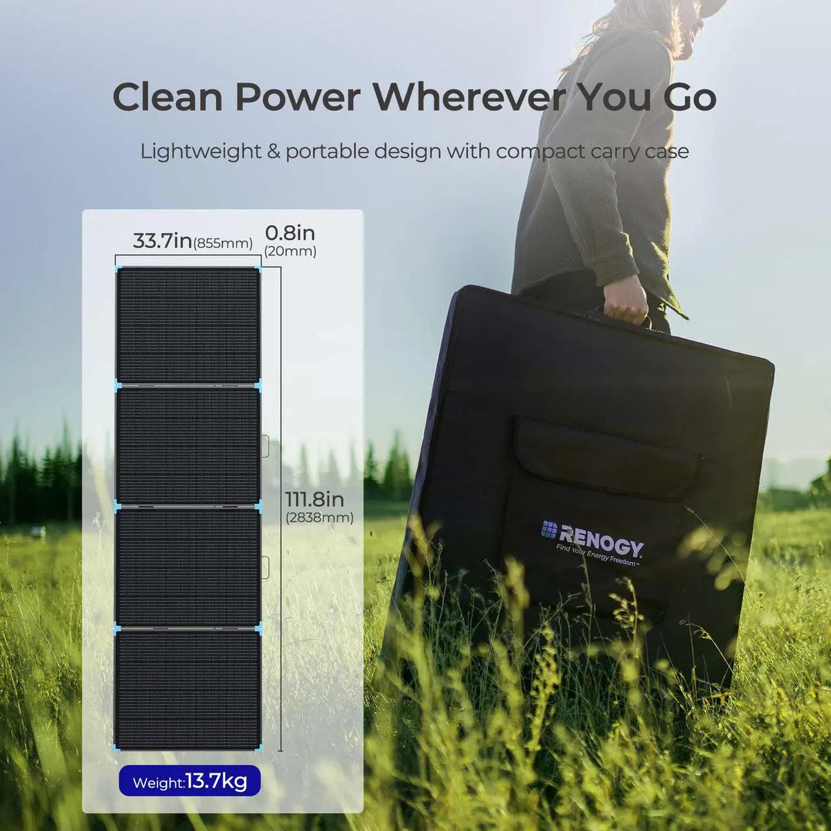 Renogy Lightweight Portable Solar Suitcase (220W / 400W) - view 3