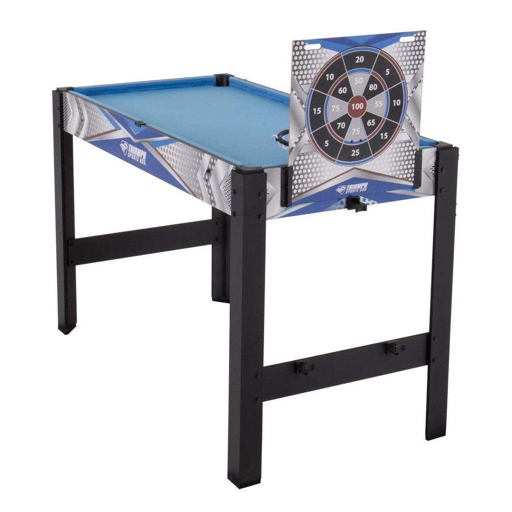 13-In-1 Combo Game Table Includes Basketball, Table Tennis, Billiards, Push Hockey, Launch Football, Baseball, Tic-Tac-Toe, and Skee Bean Bag Toss