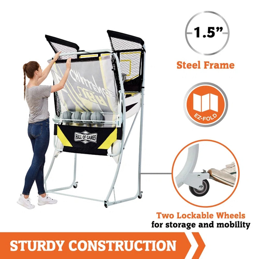 Xtra Long Shot Ez-Fold Premium Arcade Game with Built-In 4-Ball Storage Rack