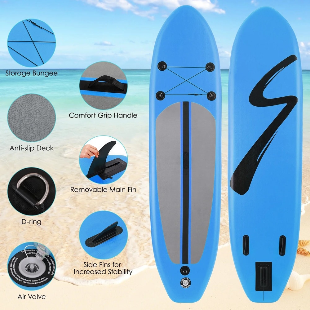 11Ft Inflatable Stand up Paddle Board with Premium SUP Accessories, Aluminum Paddle, Carrying Bag