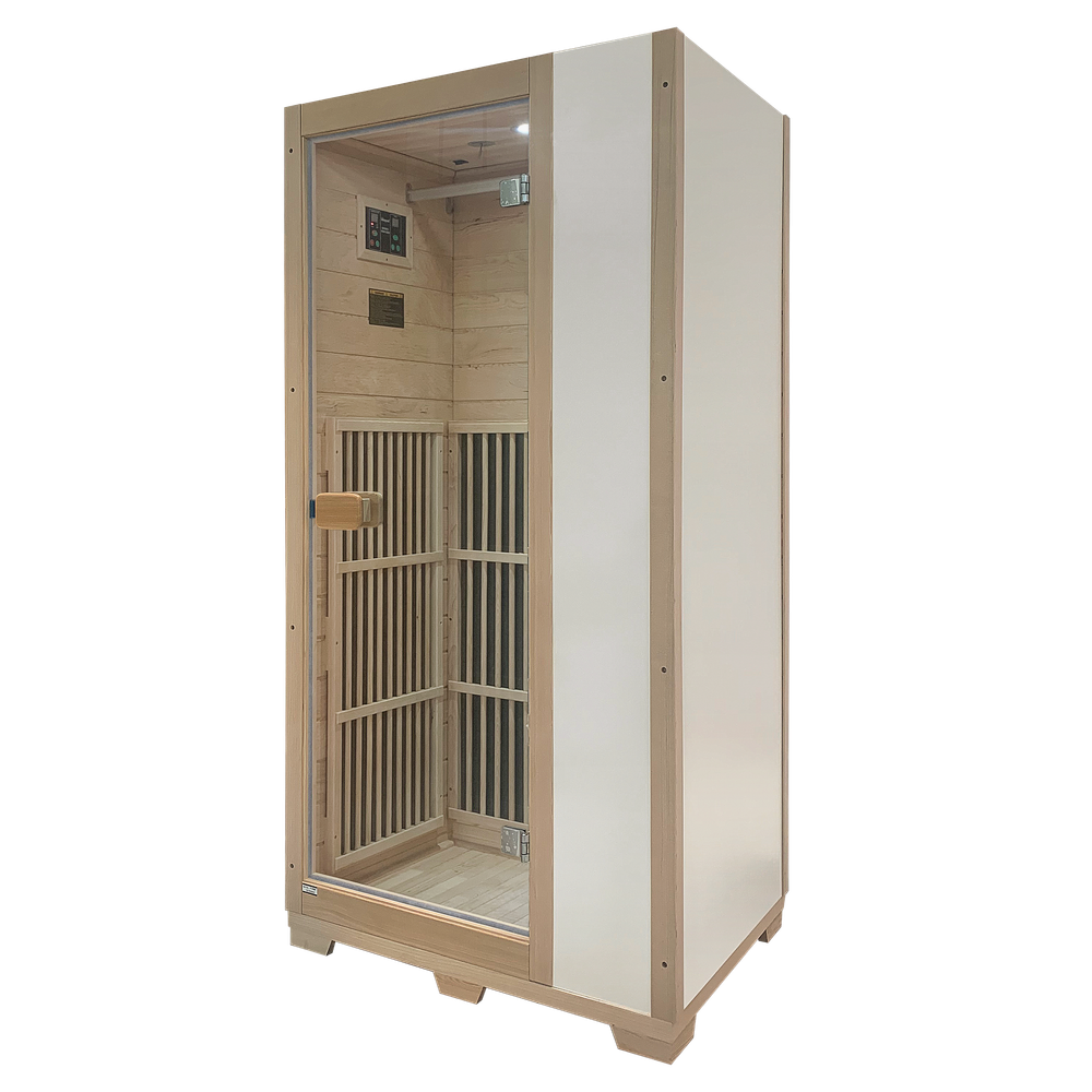 Blisspod Vienna 1-Person Far Infrared Sauna | Low EMF Carbon Heaters, Canadian Hemlock, 4 Colors