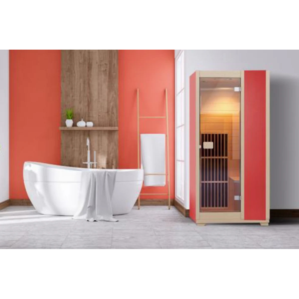 Blisspod Vienna 1-Person Far Infrared Sauna | Low EMF Carbon Heaters, Canadian Hemlock, 4 Colors