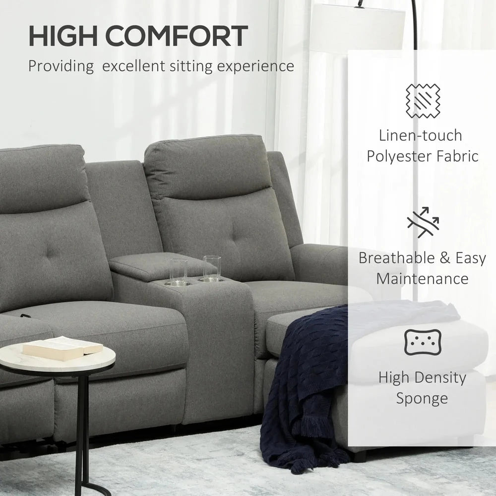 Belle Reclining Sectional Couch