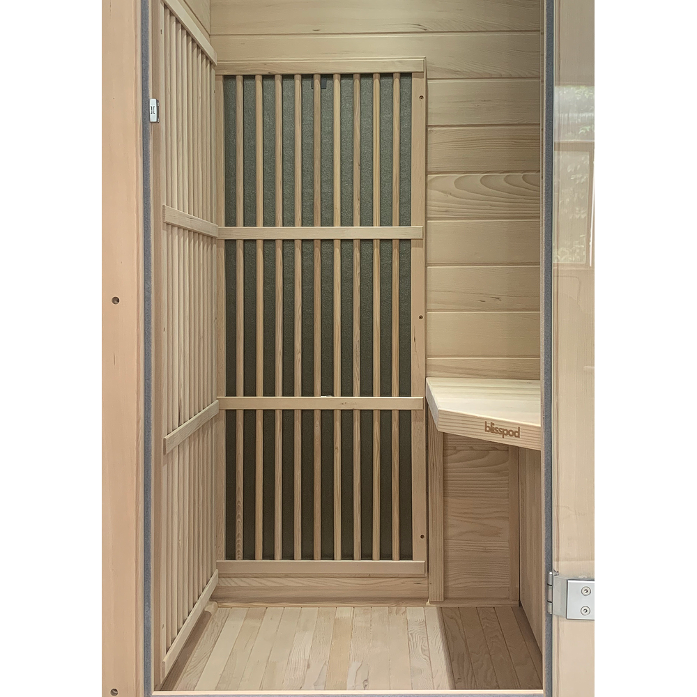 Blisspod Vienna 1-Person Far Infrared Sauna | Low EMF Carbon Heaters, Canadian Hemlock, 4 Colors
