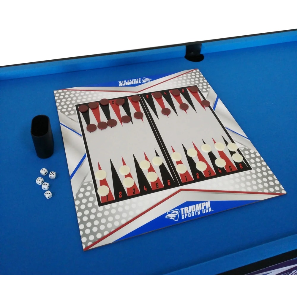 13-In-1 Combo Game Table Includes Basketball, Table Tennis, Billiards, Push Hockey, Launch Football, Baseball, Tic-Tac-Toe, and Skee Bean Bag Toss