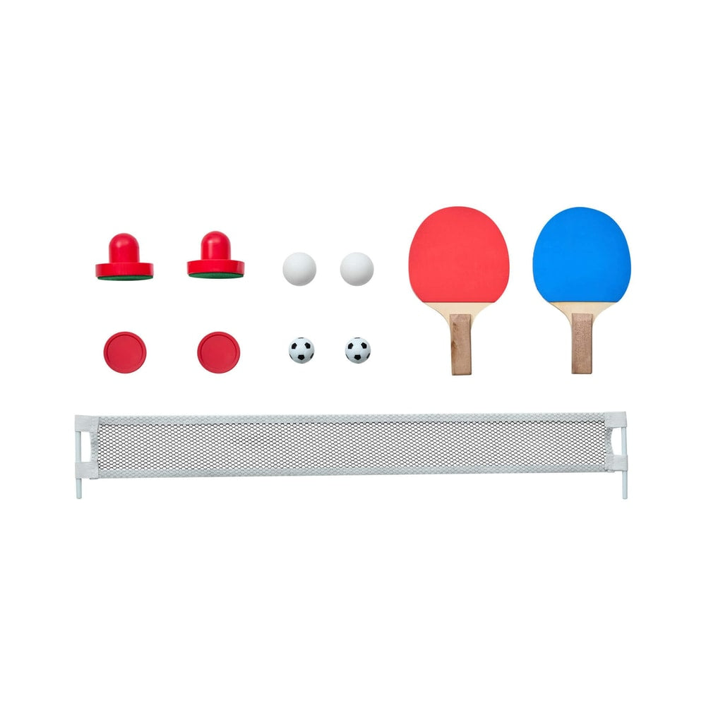 54-Inch 3-in-1 Air Hockey, Ping Pong and Foosball Combo Table | Built-In Blower, Steel Locks, 12mm MDF