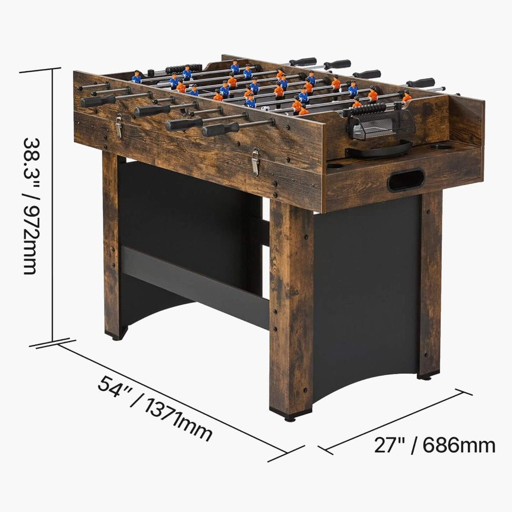 54-Inch 3-in-1 Air Hockey, Ping Pong and Foosball Combo Table | Built-In Blower, Steel Locks, 12mm MDF