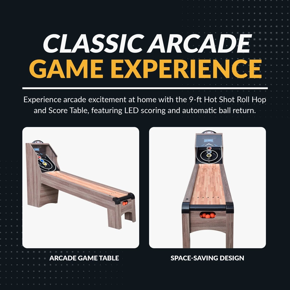 Shooting Star 9-Foot Roll Hop and Score Arcade Game Table