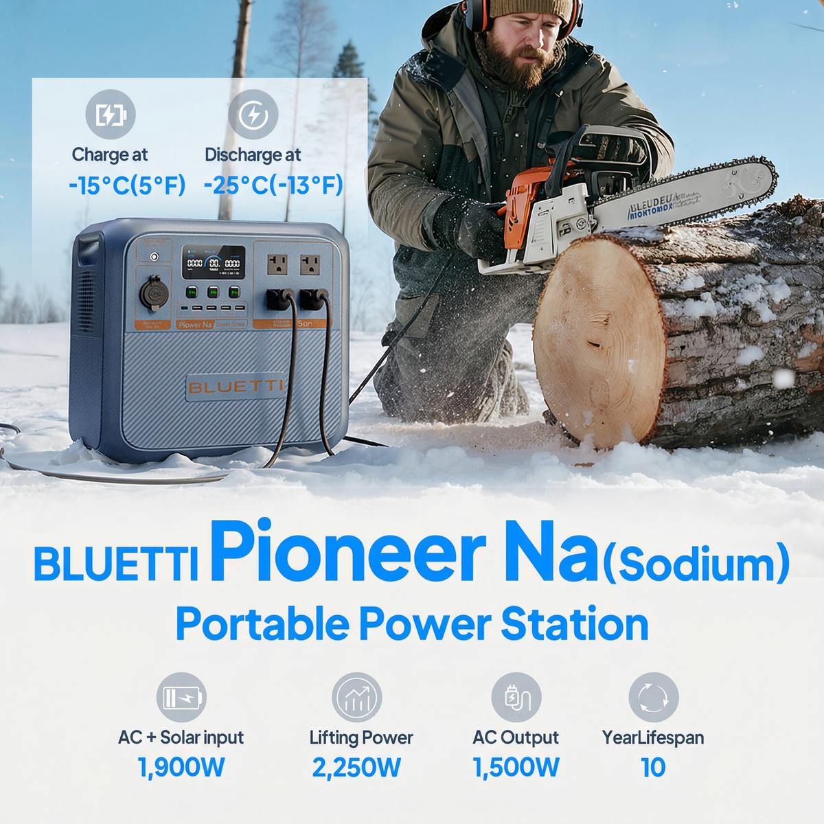 BLUETTI Pioneer Na Sodium-Ion Portable Power Station - view 2