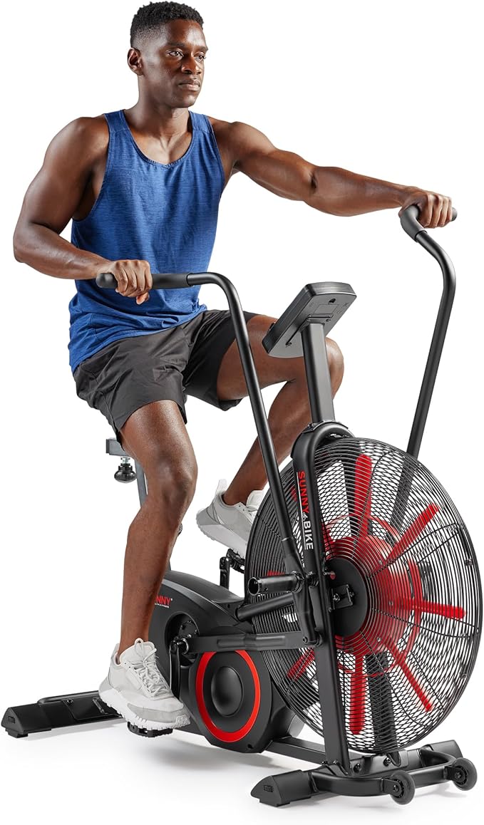Sunny Health & Fitness Premium Smart Cross-Training Fan Bike