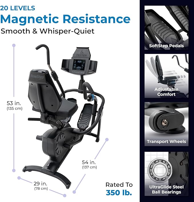 Teeter FreeStep Recumbent Cross Trainer Stepper