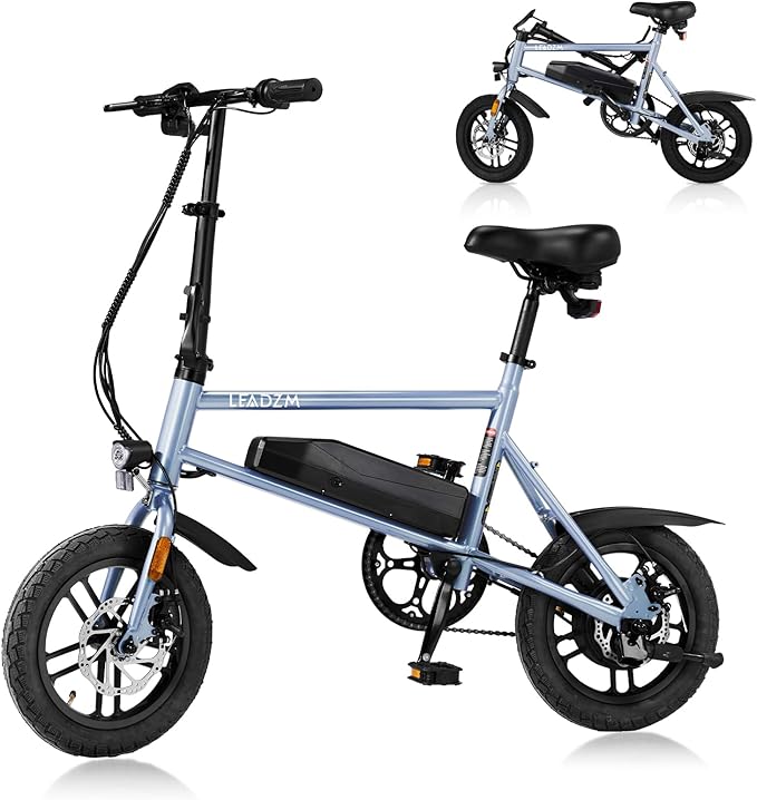 Winado Electric Bike for Adults, 14" Folding Electric Bicycle 450W Motor