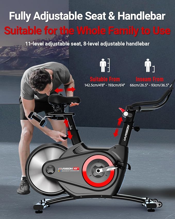 HARISON Semi-Commercial Exercise Bike 400 lbs Capacity