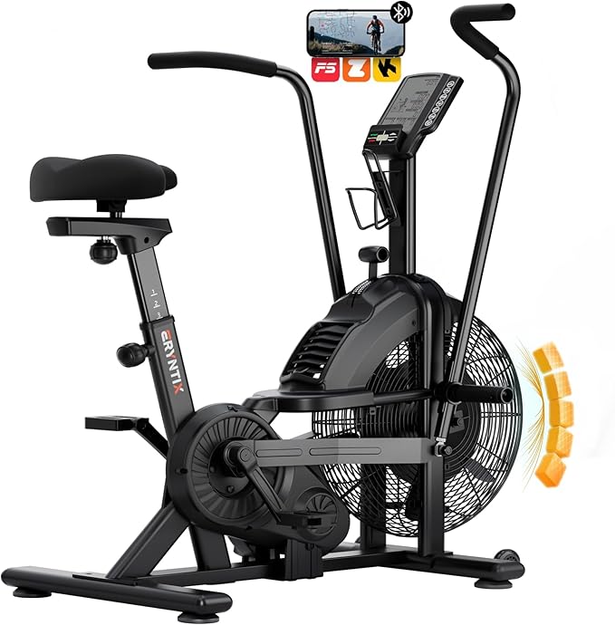 Air Bike, Exercise Bike with Magnetic & Air Resistance Fan Bike