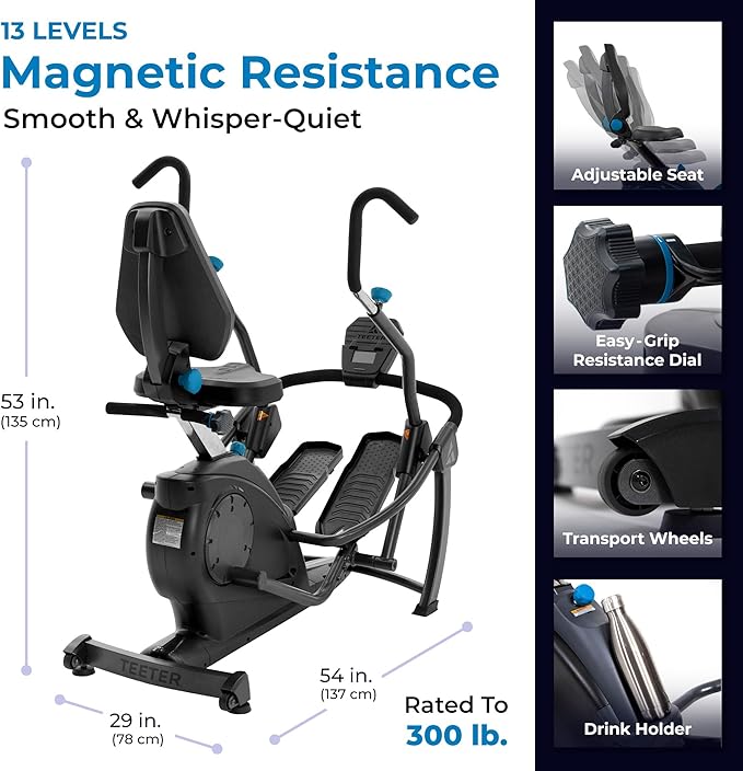 Teeter FreeStep Recumbent Cross Trainer Stepper