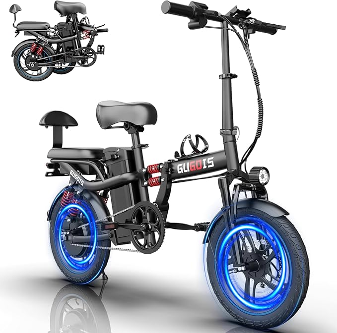 2 Seater Electric Bike for Adults,Mini Bike 500/750 Motor,28MPH