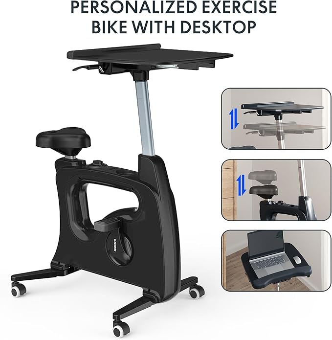 FLEXISPOT Exercise Bike with 2D Desktop