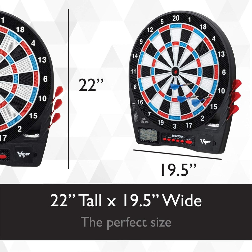 Showdown Electronic Dartboard Sport Size over 30 Games with 590 Options Automati