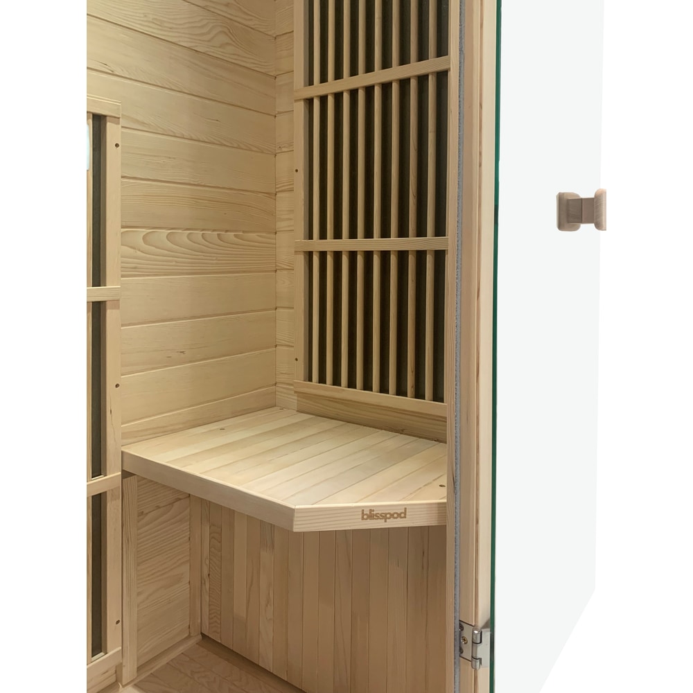 Blisspod Vienna 1-Person Far Infrared Sauna | Low EMF Carbon Heaters, Canadian Hemlock, 4 Colors