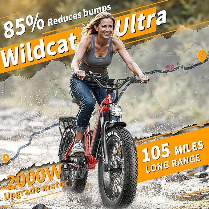 FREESKY Electric Bike for Adults,105mile Long Range Ebike