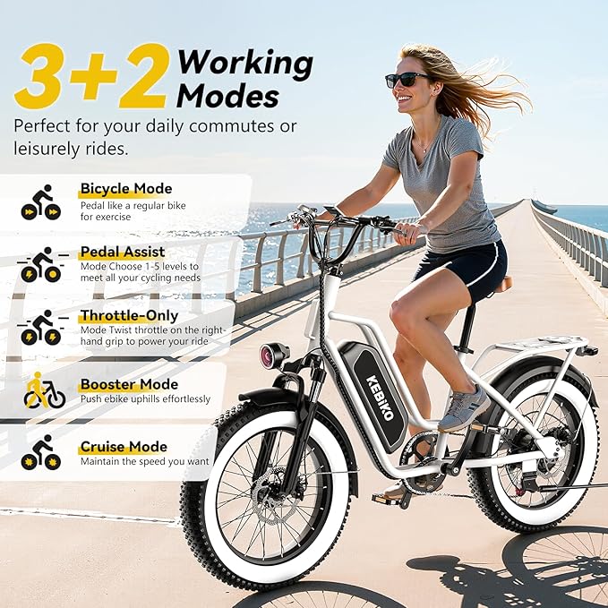 1500W Electric Bike for Adults,48V 20/60Ah Removable Battery