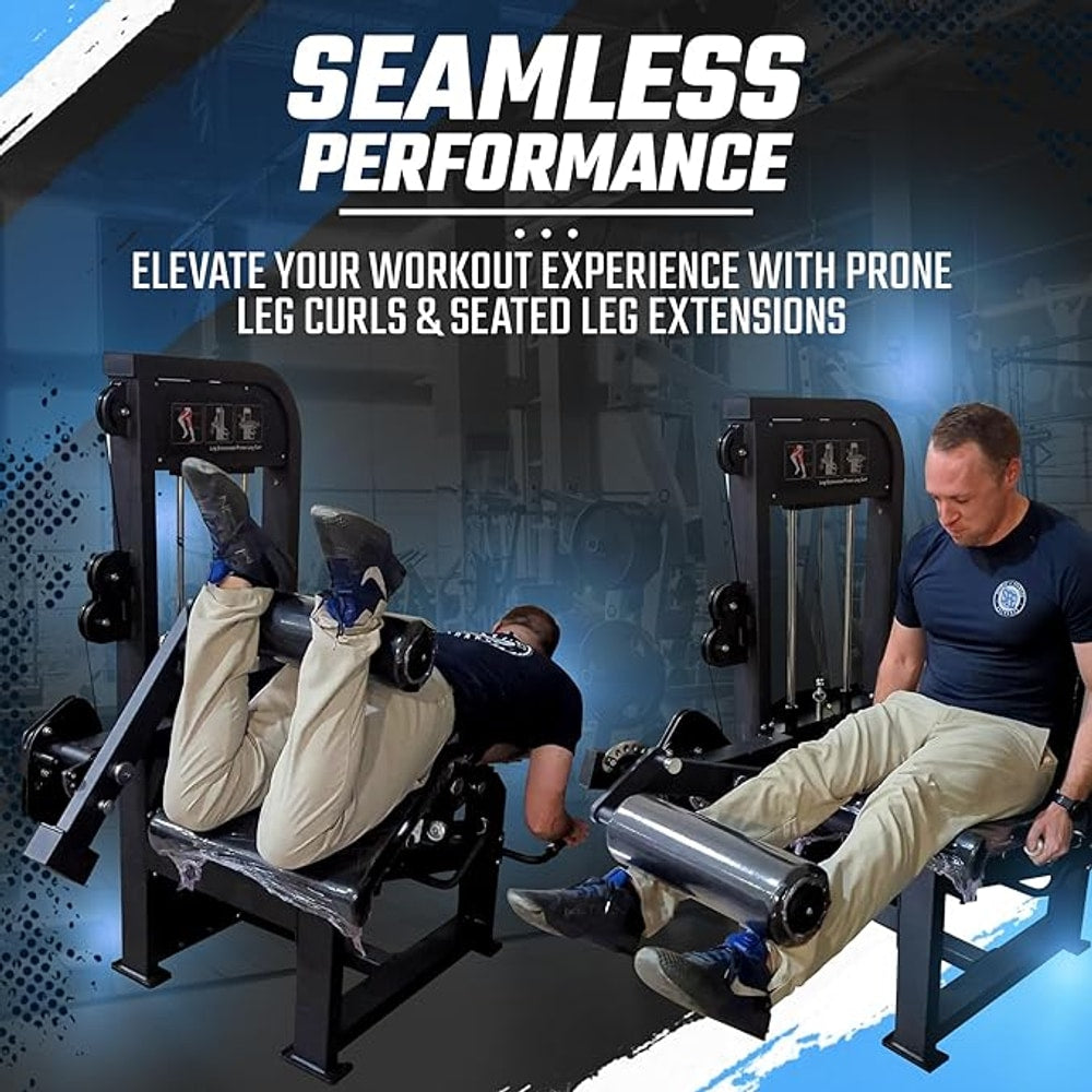 Selectorized Leg Extension & Prone Leg Curl Combo w/250lb weight stack (New)