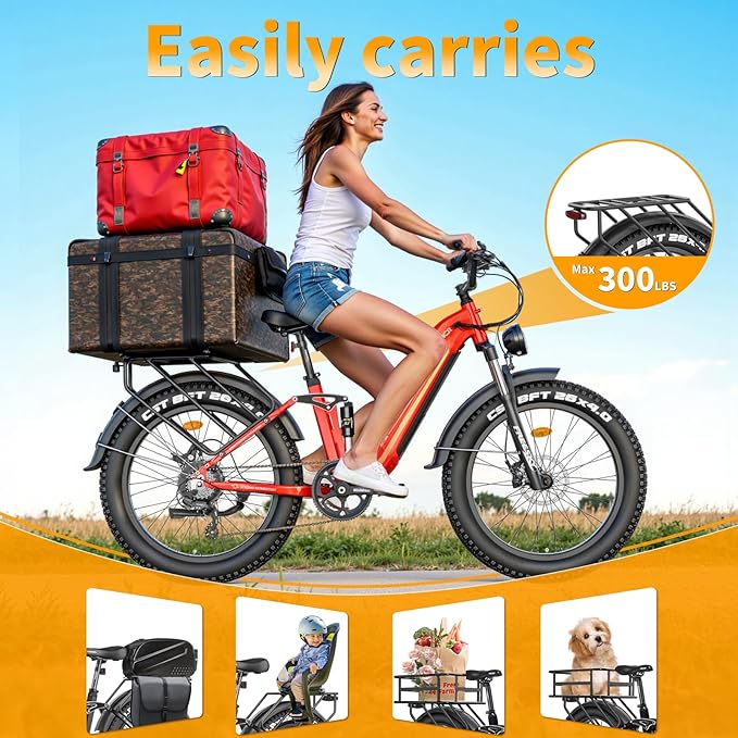 FREESKY Electric Bike for Adults,105mile Long Range Ebike