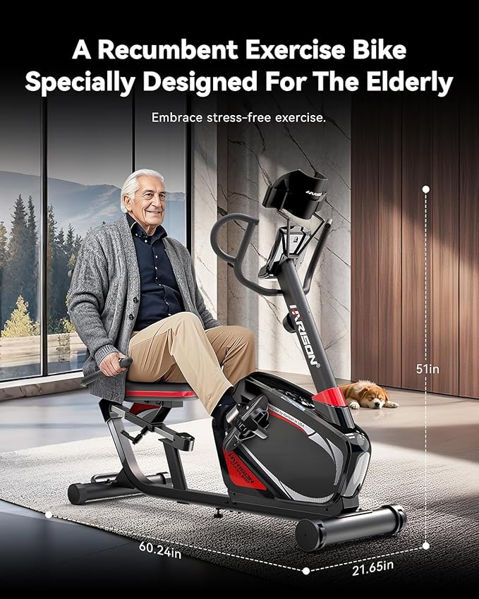 HARISON Recumbent Exercise Bike with 400 lbs Capacity