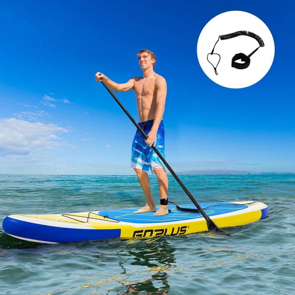 132 In. Inflatable Stand up Paddle Board 6 Ft. Ft. Thick W/Leash Backpack Aluminum Paddle