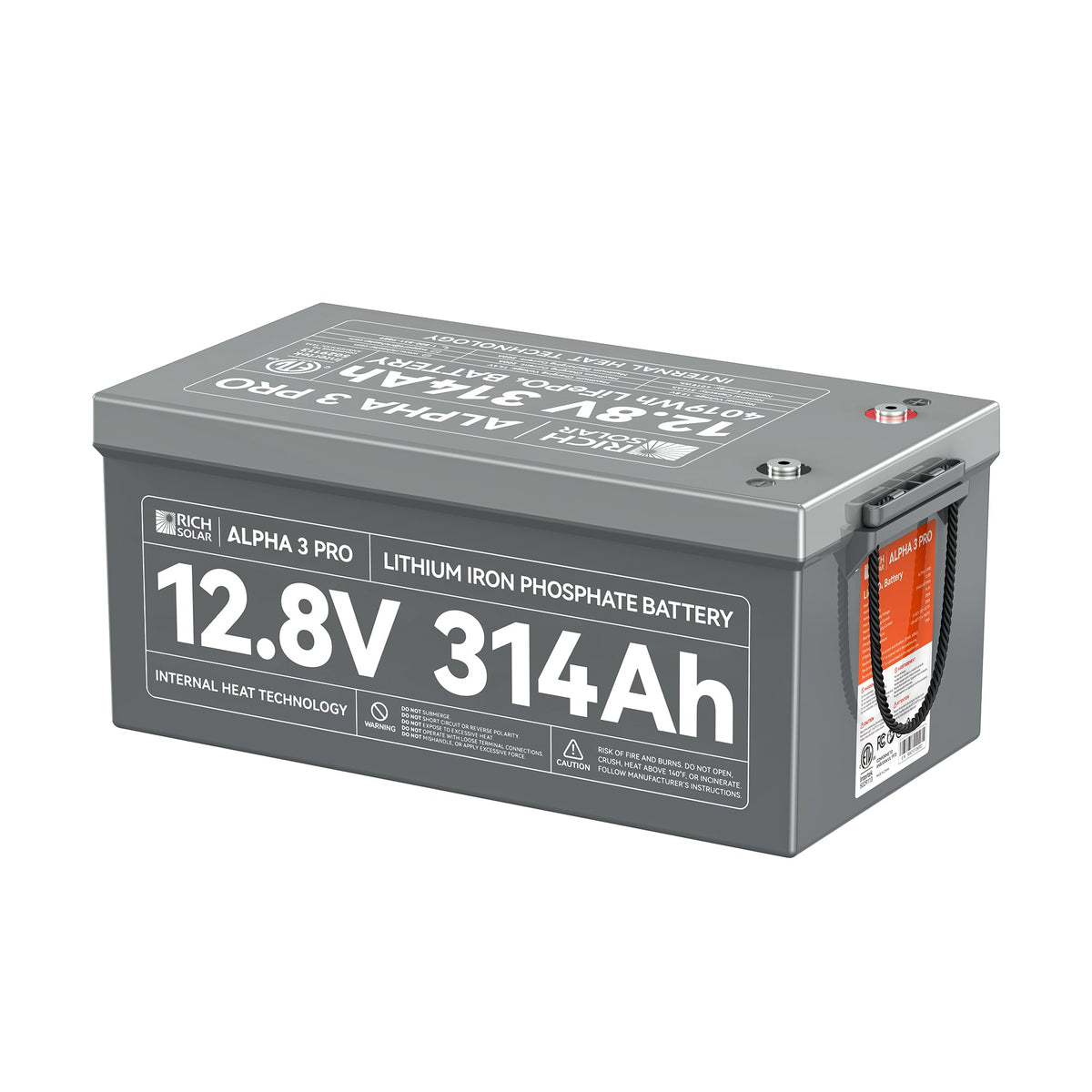 RICH SOLAR ALPHA 3 PRO 12V 314Ah LiFePO4 Battery - view 4