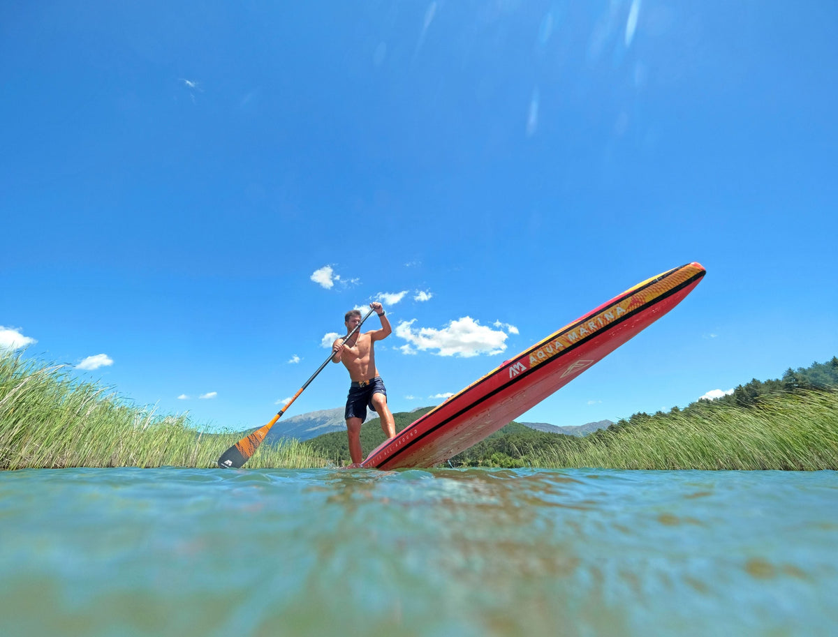 Aqua Marina RACE 12'6" Inflatable Racing Paddle Board | 27 in Wide, Carbon Stringers, 18 PSI