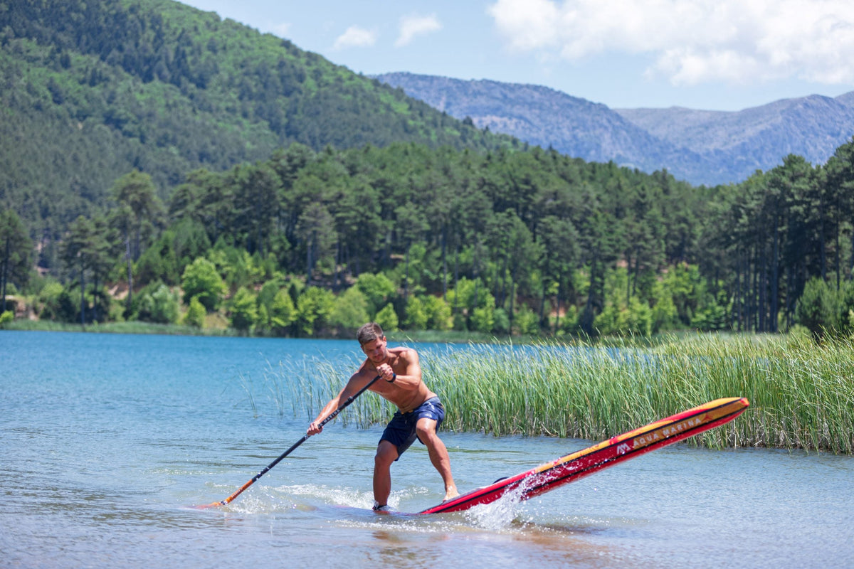 Aqua Marina RACE 12'6" Inflatable Racing Paddle Board | 27 in Wide, Carbon Stringers, 18 PSI