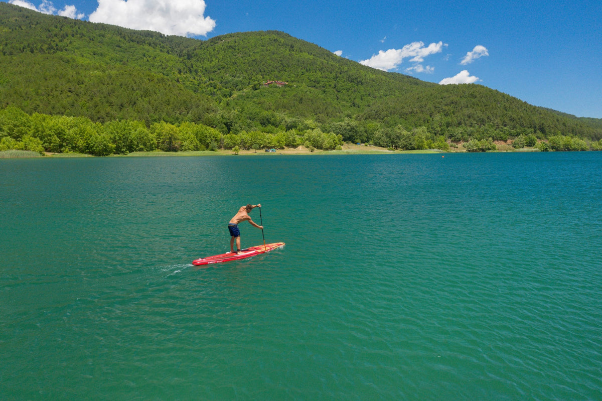 Aqua Marina RACE 12'6" Inflatable Racing Paddle Board | 27 in Wide, Carbon Stringers, 18 PSI