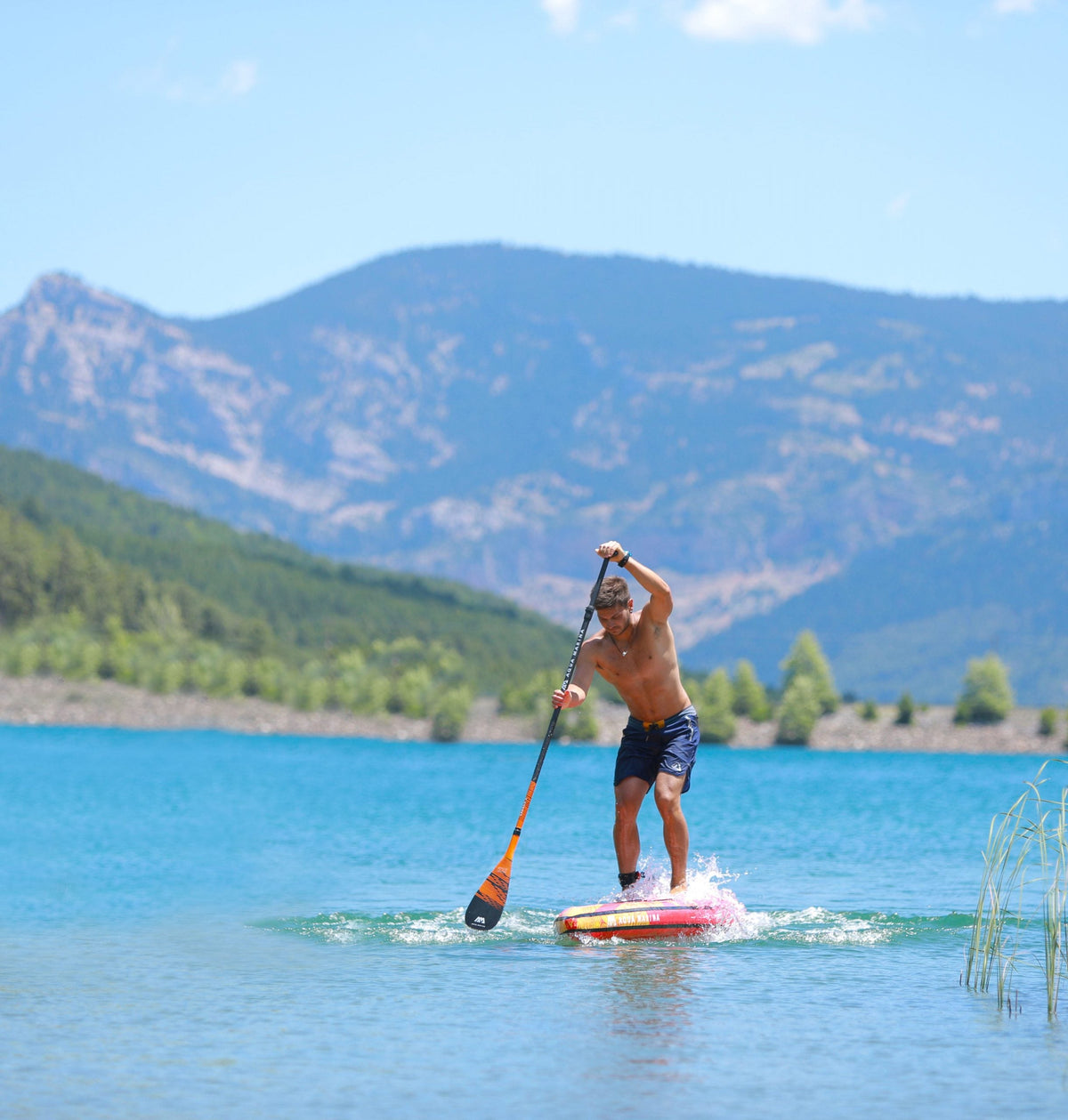 Aqua Marina RACE 12'6" Inflatable Racing Paddle Board | 27 in Wide, Carbon Stringers, 18 PSI