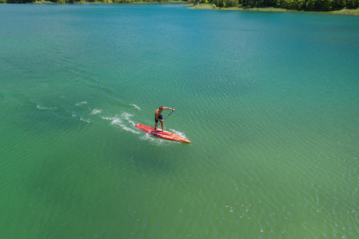 Aqua Marina RACE 12'6" Inflatable Racing Paddle Board | 27 in Wide, Carbon Stringers, 18 PSI