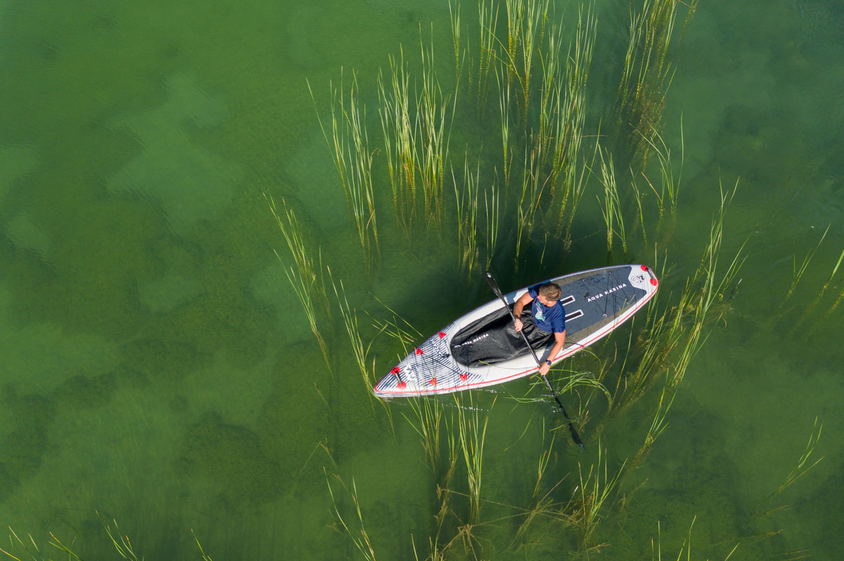 Aqua Marina CASCADE 11'2" Inflatable Hybrid Kayak & SUP | 485 lb Payload, Spray Skirt, High-Back Seat