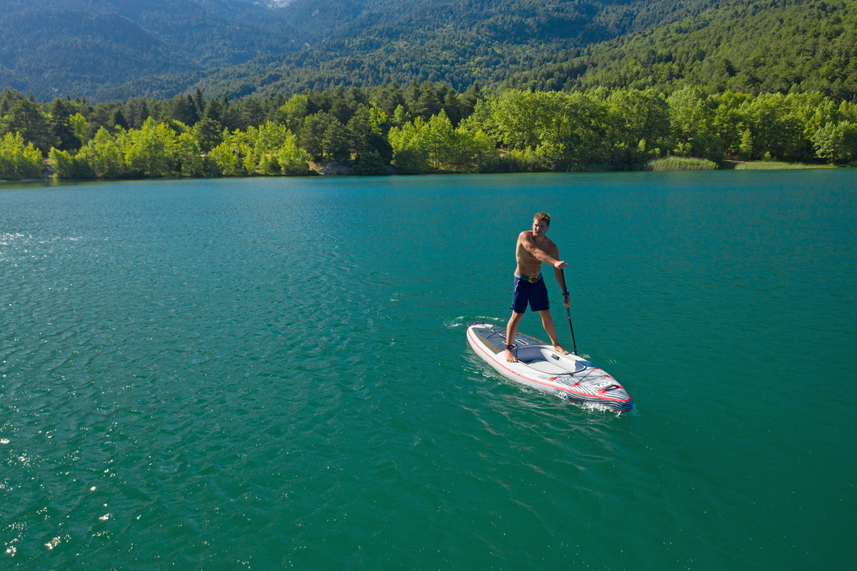 Aqua Marina CASCADE 11'2" Inflatable Hybrid Kayak & SUP | 485 lb Payload, Spray Skirt, High-Back Seat