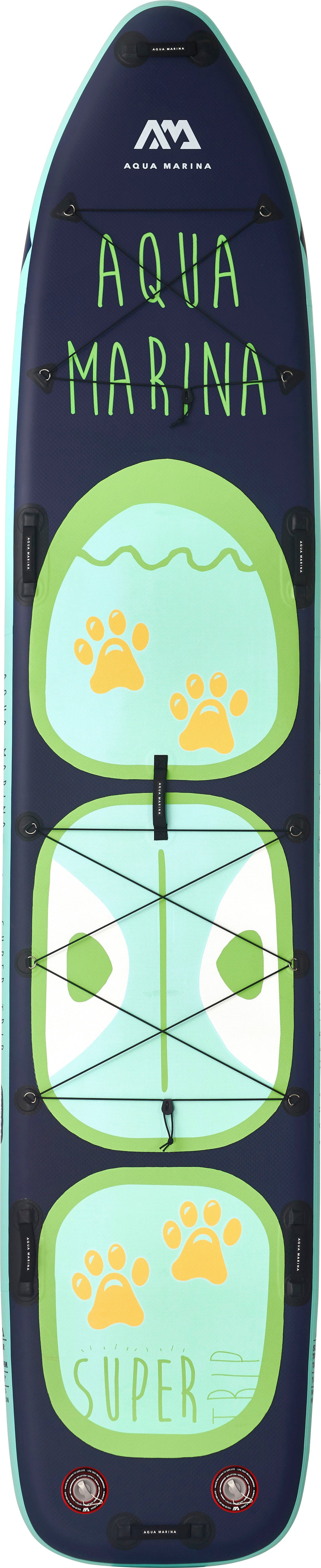 Aqua Marina SUPER TRIP TANDEM 14'0" Inflatable Paddle Board | 2-3 Riders, 507 lb Payload, Dual Pumps