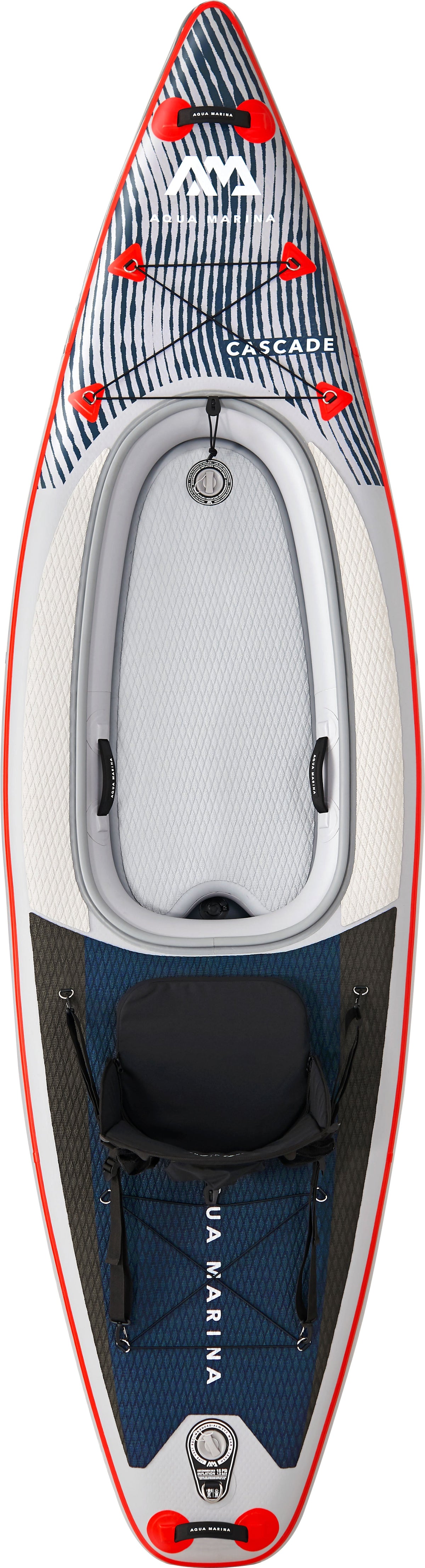 Aqua Marina CASCADE 11'2" Inflatable Hybrid Kayak & SUP | 485 lb Payload, Spray Skirt, High-Back Seat