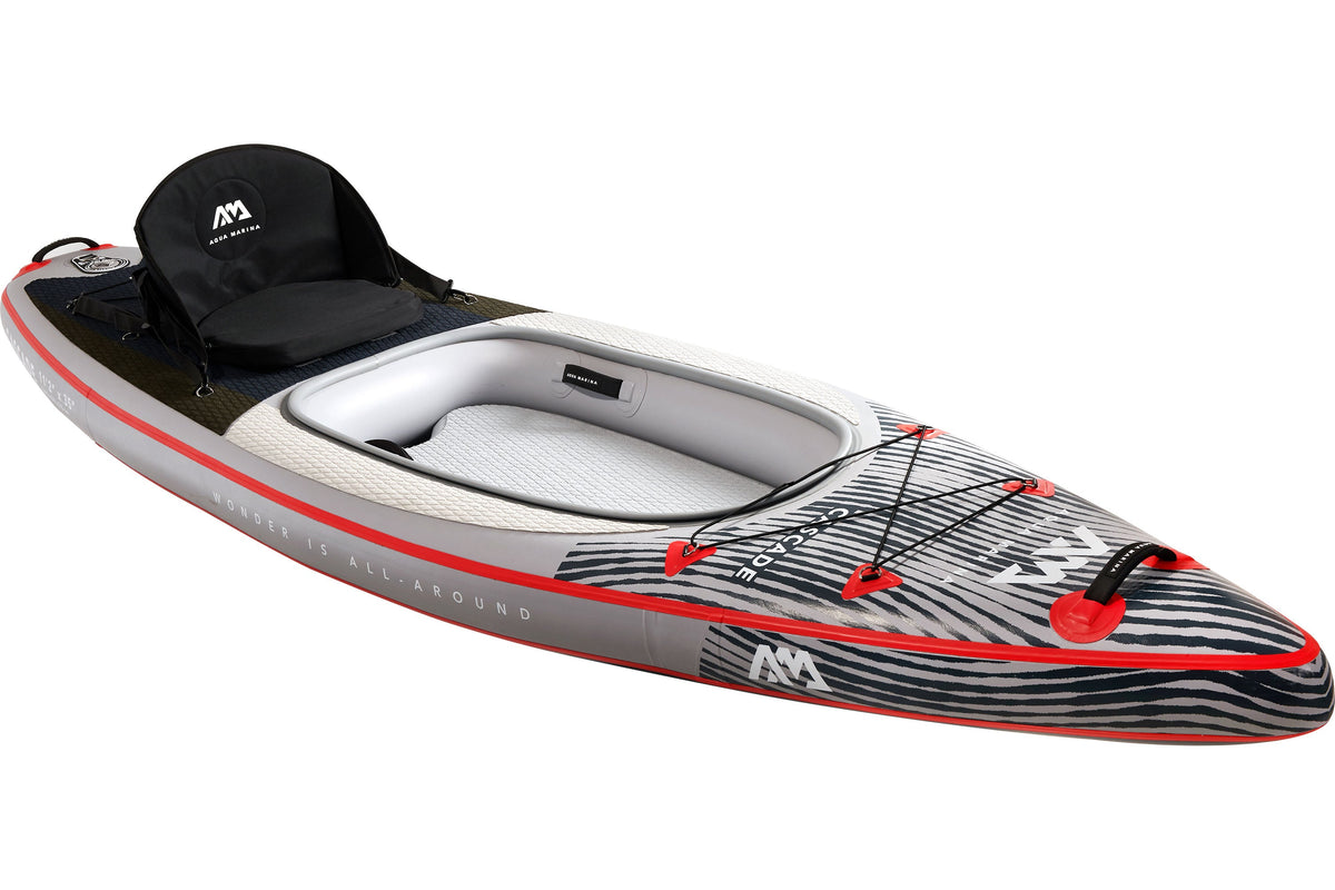 Aqua Marina CASCADE 11'2" Inflatable Hybrid Kayak & SUP | 485 lb Payload, Spray Skirt, High-Back Seat