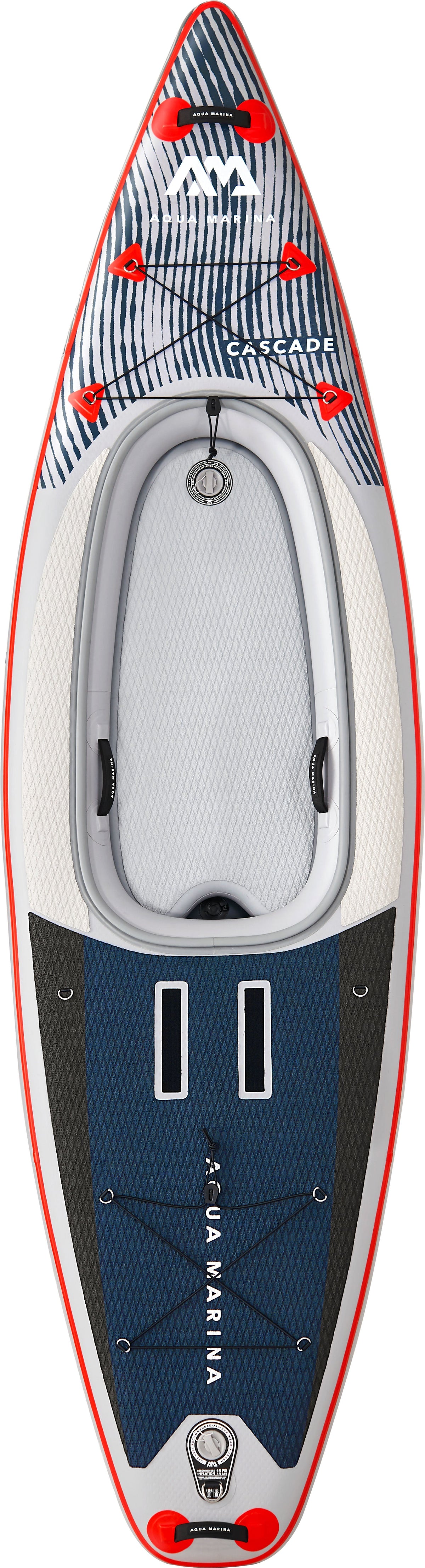 Aqua Marina CASCADE 11'2" Inflatable Hybrid Kayak & SUP | 485 lb Payload, Spray Skirt, High-Back Seat