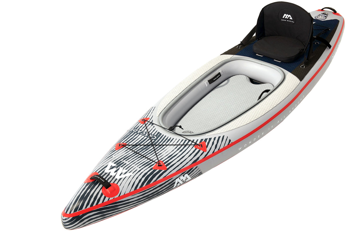 Aqua Marina CASCADE 11'2" Inflatable Hybrid Kayak & SUP | 485 lb Payload, Spray Skirt, High-Back Seat