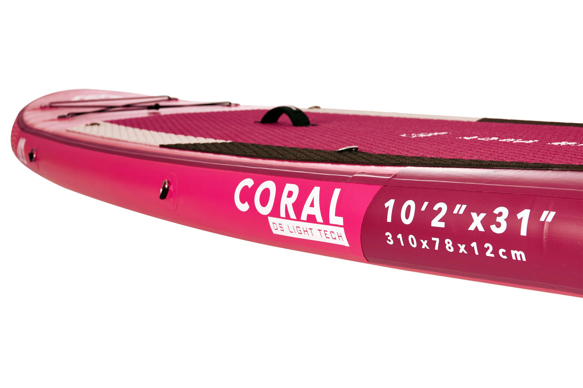 Aqua Marina CORAL 10'2" Inflatable Paddle Board | All-Around Advanced SUP, 19 lb, HF Welded