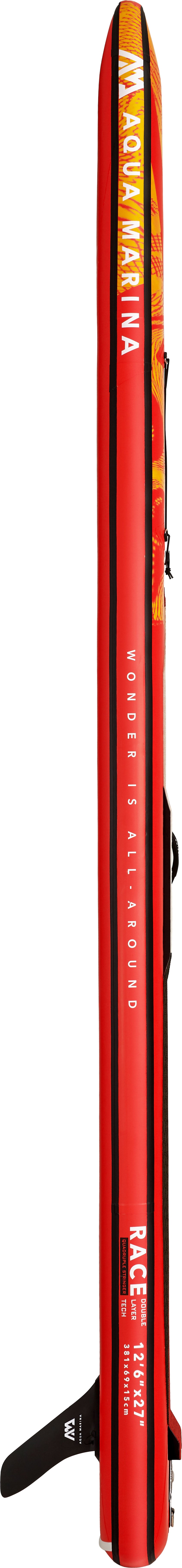 Aqua Marina RACE 12'6" Inflatable Racing Paddle Board | 27 in Wide, Carbon Stringers, 18 PSI