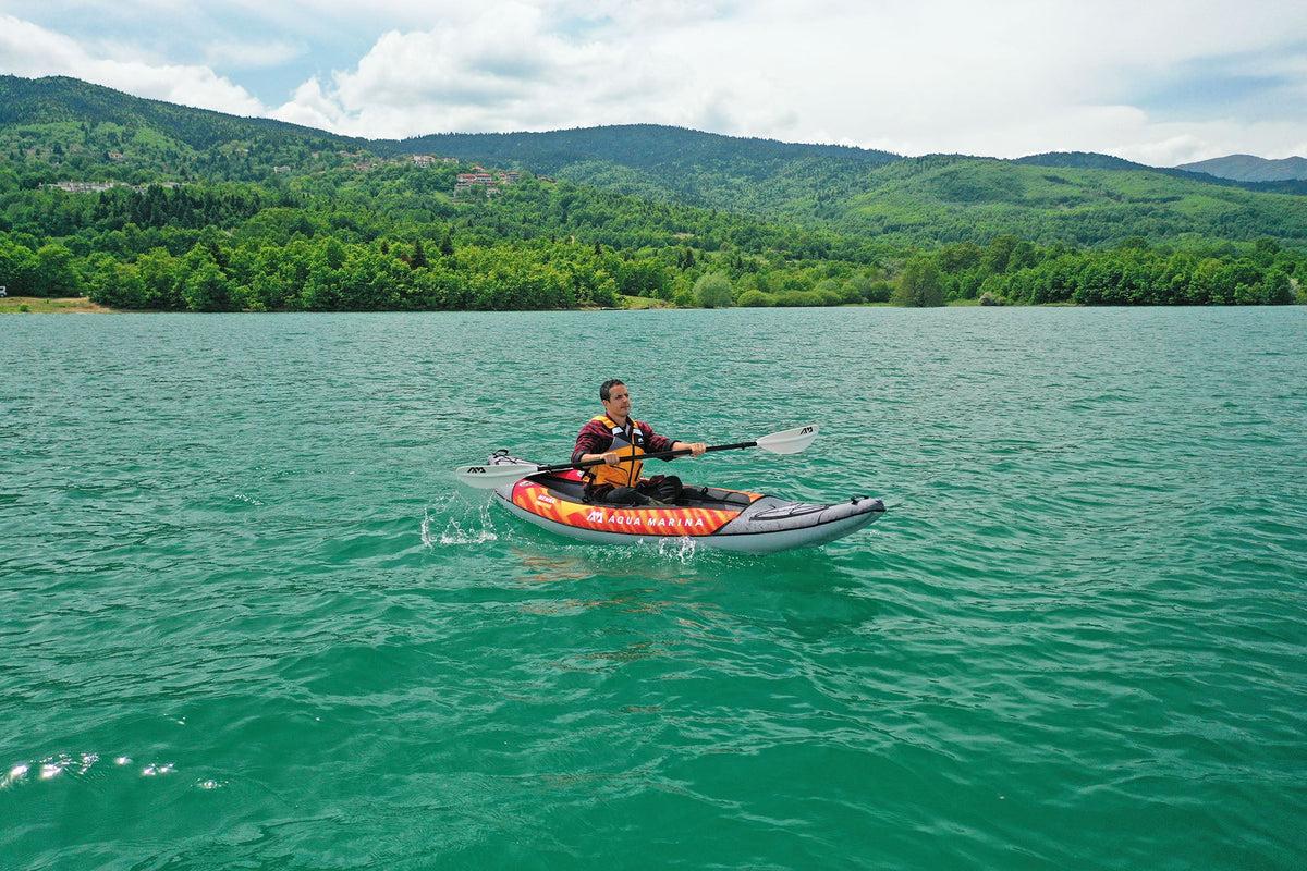 Aqua Marina MEMBA 10'10" Inflatable Touring Kayak | Solo, Drop-Stitch Floor, 242 lbs Payload