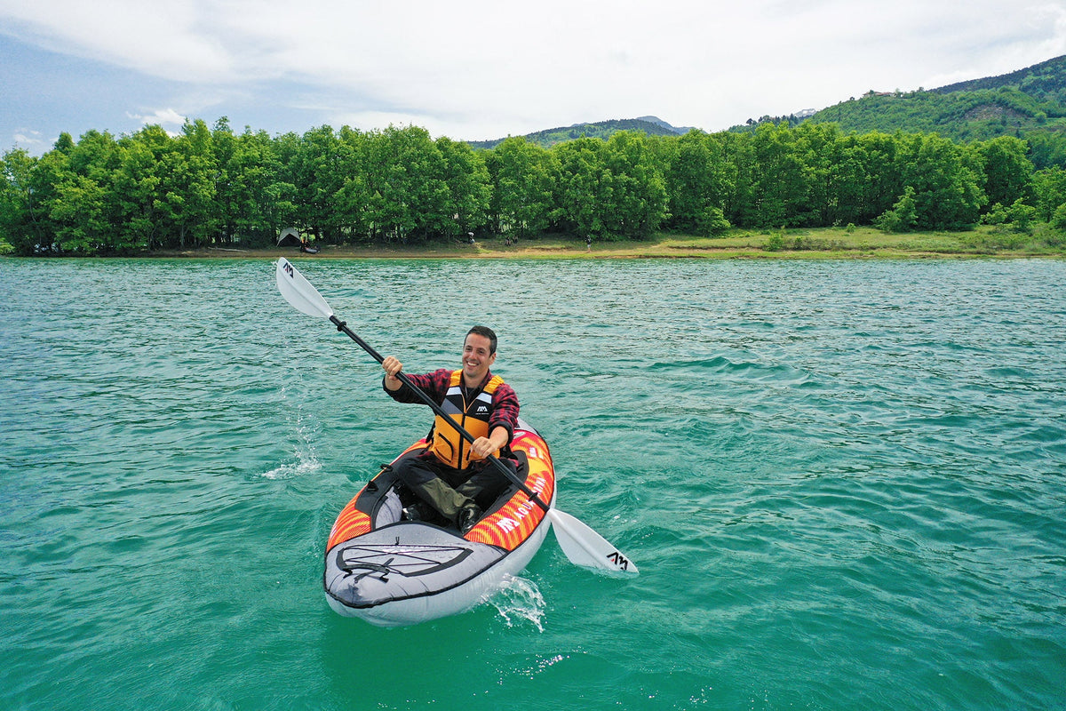 Aqua Marina MEMBA 10'10" Inflatable Touring Kayak | Solo, Drop-Stitch Floor, 242 lbs Payload