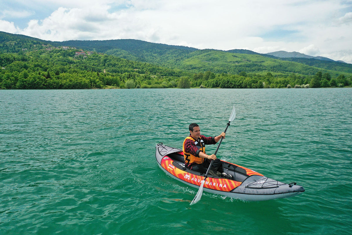 Aqua Marina MEMBA 10'10" Inflatable Touring Kayak | Solo, Drop-Stitch Floor, 242 lbs Payload