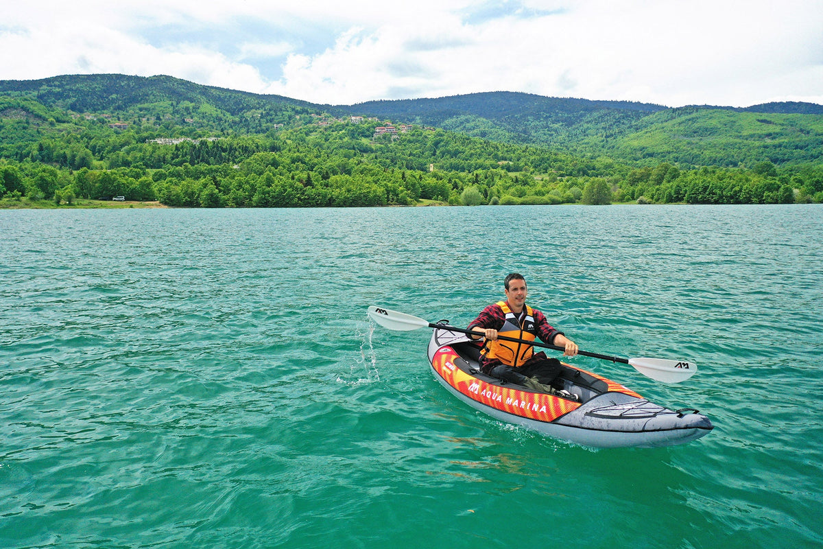 Aqua Marina MEMBA 10'10" Inflatable Touring Kayak | Solo, Drop-Stitch Floor, 242 lbs Payload