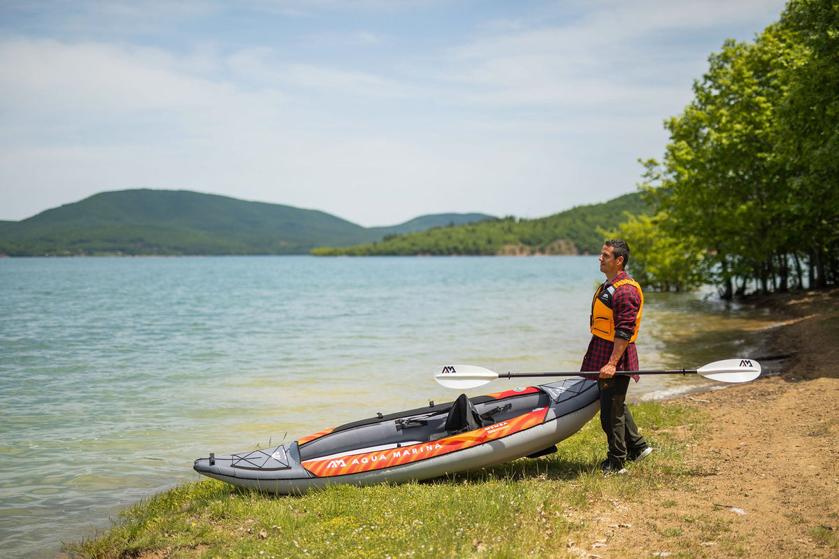 Aqua Marina MEMBA 10'10" Inflatable Touring Kayak | Solo, Drop-Stitch Floor, 242 lbs Payload